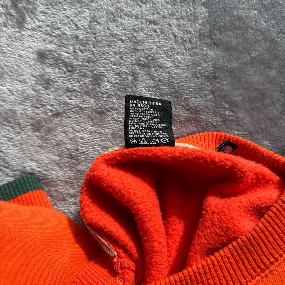 Hustle Gang Orange Embroidered Sweatshirt 2XL Streetwear Graphic - Picture 8 of 8
